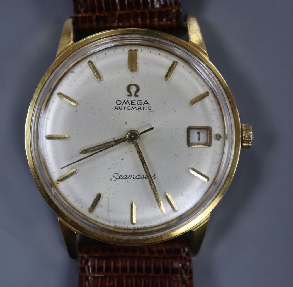 A gentlemans 1960s steel and gold plated Omega Seamaster Automatic wrist watch, movement c.562